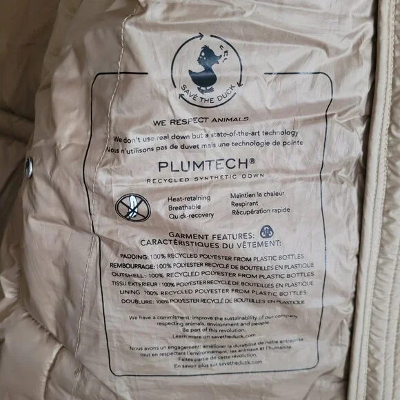 Save The Duck Animal Free Hooded Judee Vest in Beige - Picture 16 of 16